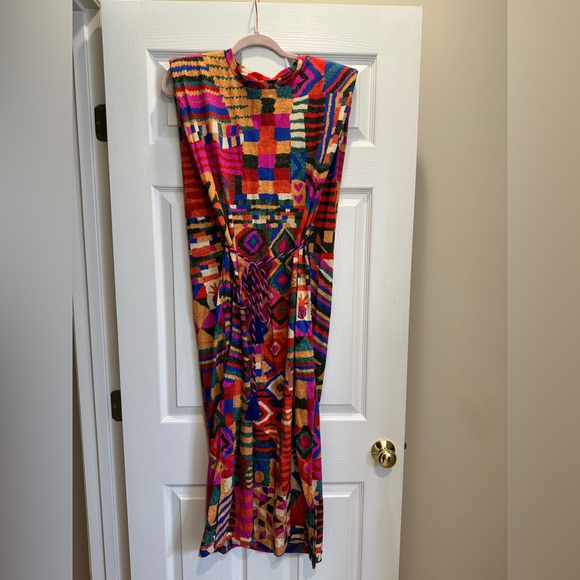 FARM Rio Multicolor Patchwork Midi Dress - Picture 2 of 7